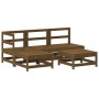 Gartensofa-Set 5-teilig aus massivem Kiefernholz honigbraun von , Gartensets - Ref: Foro24-3186525, Preis: 291,54 €, Rabatt: %