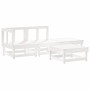 Gartenmöbel-Set 4-teilig aus massivem weißem Kiefernholz von , Gartensets - Ref: Foro24-3186481, Preis: 230,67 €, Rabatt: %