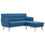 L-förmiges Sofa mit blauem Stoff gepolstert 171,5x138x81,5 cm von vidaXL, Sofas - Ref: Foro24-247025, Preis: 408,96 €, Rabatt: %