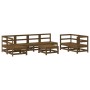 Garden furniture set 8 pieces solid honey brown pine wood by , Garden sets - Ref: Foro24-3186455, Price: 486,26 €, Discount: %