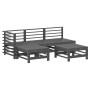 Gartensofa-Set 5-teilig aus massivem grauem Kiefernholz von , Gartensets - Ref: Foro24-3186552, Preis: 336,42 €, Rabatt: %