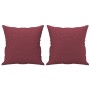 Sofá de 2 plazas con cojines tela rojo tinto 140 cm de , Sofás - Ref: Foro24-3200915, Precio: 212,81 €, Descuento: %