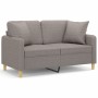 2-seater sofa with taupe gray fabric cushions 120 cm by , Sofas - Ref: Foro24-3200908, Price: 232,93 €, Discount: %