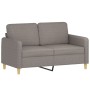 2-seater sofa with taupe gray fabric cushions 120 cm by , Sofas - Ref: Foro24-3200908, Price: 232,93 €, Discount: %