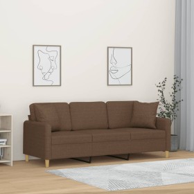 3-Sitzer-Sofa mit braunen Stoffkissen 180 cm von , Sofas - Ref: Foro24-3200920, Preis: 295,95 €, Rabatt: %