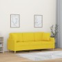 3-seater sofa with light yellow fabric cushions 180 cm by , Sofas - Ref: Foro24-3200922, Price: 277,99 €, Discount: %