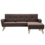 L-shaped sofa upholstered in brown fabric 186x136x79 cm by vidaXL, Sofas - Ref: Foro24-246997, Price: 373,01 €, Discount: %