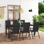 Juego de comedor para jardín 7 piezas negro de , Conjuntos de jardín - Ref: Foro24-3060062, Precio: 610,05 €, Descuento: %