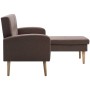 L-shaped sofa upholstered in brown fabric 186x136x79 cm by vidaXL, Sofas - Ref: Foro24-246997, Price: 373,01 €, Discount: %