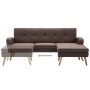 L-shaped sofa upholstered in brown fabric 186x136x79 cm by vidaXL, Sofas - Ref: Foro24-246997, Price: 373,01 €, Discount: %