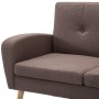 L-shaped sofa upholstered in brown fabric 186x136x79 cm by vidaXL, Sofas - Ref: Foro24-246997, Price: 373,01 €, Discount: %