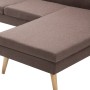 L-shaped sofa upholstered in brown fabric 186x136x79 cm by vidaXL, Sofas - Ref: Foro24-246997, Price: 373,01 €, Discount: %