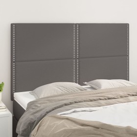 Headboards 4 units gray synthetic leather 72x5x78/88 cm by , Headboards and footboards - Ref: Foro24-3116286, Price: 123,99 €...