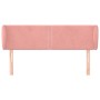 Pink velvet headboard 147x23x78/88 cm by , Headboards and footboards - Ref: Foro24-3117057, Price: 63,61 €, Discount: %