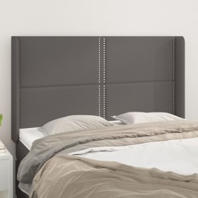 Headboard with ears gray synthetic leather 147x16x118/128cm by , Headboards and footboards - Ref: Foro24-3119534, Price: 114,...