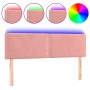 Cabecero con LED de terciopelo rosa 144x5x78/88 cm de , Cabeceros y pies de cama - Ref: Foro24-3121525, Precio: 66,99 €, Desc...