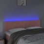 Cabecero con LED de terciopelo rosa 144x5x78/88 cm de , Cabeceros y pies de cama - Ref: Foro24-3121525, Precio: 66,99 €, Desc...