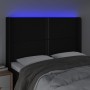 Cabecero con LED de tela negro 147x16x118/128 cm de , Cabeceros y pies de cama - Ref: Foro24-3123908, Precio: 139,99 €, Descu...