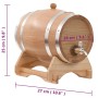 Barril de vino con grifo madera roble macizo 6 L de vidaXL, Producción de vino - Ref: Foro24-50677, Precio: 103,91 €, Descuen...