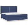 Box spring bed with blue fabric mattress 160x200 cm by , Beds and slatted bases - Ref: Foro24-3131927, Price: 585,86 €, Disco...