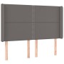 Cama box spring colchón y LED cuero sintético gris 140x190 cm de , Camas y somieres - Ref: Foro24-3139323, Precio: 554,99 €, ...