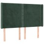 Cama box spring colchón y LED terciopelo verde oscuro 140x200cm de , Camas y somieres - Ref: Foro24-3139508, Precio: 556,72 €...