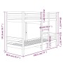 Solid pine wood bunk bed 75x190 cm by , Beds and slatted bases - Ref: Foro24-3139844, Price: 214,16 €, Discount: %