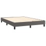 Cama box spring con colchón cuero sintético gris 140x200 cm de , Camas y somieres - Ref: Foro24-3141069, Precio: 435,99 €, De...