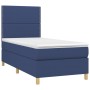 Box spring bed with blue fabric mattress 80x200 cm by , Beds and slatted bases - Ref: Foro24-3142215, Price: 333,33 €, Discou...