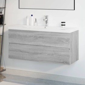 Sonoma gray plywood bathroom cabinet with sink by , bathroom vanities - Ref: Foro24-3152889, Price: 341,28 €, Discount: %