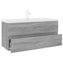 Mueble de baño con lavabo madera contrachapada gris Sonoma de , Tocadores de baño - Ref: Foro24-3152889, Precio: 323,80 €, De...