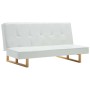 Sofá cama de cuero sintético blanco de vidaXL, Sofás - Ref: Foro24-247027, Precio: 308,60 €, Descuento: %