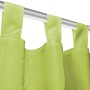 Micro-satin curtains with loops 2 units 140x225 cm green by , Curtains and curtains - Ref: Foro24-132223, Price: 24,99 €, Dis...