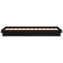 Bed frame with LED black solid wood 90x200 cm by , Beds and slatted bases - Ref: Foro24-819961, Price: 204,32 €, Discount: %