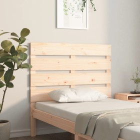 Solid pine wood bed headboard 90x3x80 cm by , Headboards and footboards - Ref: Foro24-821327, Price: 45,99 €, Discount: %