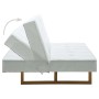 Sofá cama de cuero sintético blanco de vidaXL, Sofás - Ref: Foro24-247027, Precio: 308,60 €, Descuento: %