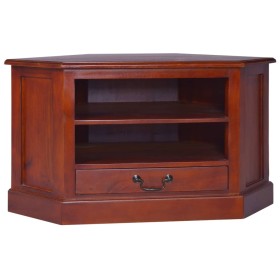 Brown mahogany solid wood corner TV cabinet by , TV Furniture - Ref: Foro24-288859, Price: 152,99 €, Discount: %