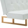 Sofá cama de cuero sintético blanco de vidaXL, Sofás - Ref: Foro24-247027, Precio: 308,60 €, Descuento: %