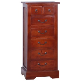 Classic brown solid mahogany wood chest of drawers 45x35x100 cm by , Drawers - Ref: Foro24-288865, Price: 227,06 €, Discount: %