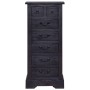 Light black solid mahogany wood chest of drawers 45x35x100 cm by , Drawers - Ref: Foro24-337866, Price: 211,15 €, Discount: %