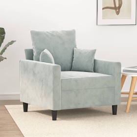 Light gray velvet armchair 60 cm by , Sofas - Ref: Foro24-359283, Price: 164,99 €, Discount: %