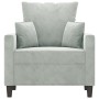 Sillón de terciopelo gris claro 60 cm de , Sofás - Ref: Foro24-359283, Precio: 164,41 €, Descuento: %