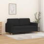 2-seater black fabric sofa 140 cm by , Sofas - Ref: Foro24-359482, Price: 230,67 €, Discount: %