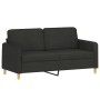 2-seater black fabric sofa 140 cm by , Sofas - Ref: Foro24-359482, Price: 230,67 €, Discount: %