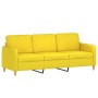 Sofa set with cushions 4 pieces light yellow fabric by , Sofas - Ref: Foro24-3202083, Price: 701,49 €, Discount: %