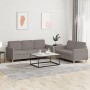 Sofa set with cushions 2 pieces taupe gray fabric by , Sofas - Ref: Foro24-3202125, Price: 498,54 €, Discount: %