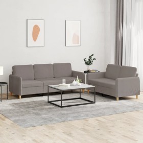 Sofa set with cushions 2 pieces taupe gray fabric by , Sofas - Ref: Foro24-3202125, Price: 498,99 €, Discount: %