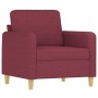 Sofa set with cushions 3 pieces red fabric by , Sofas - Ref: Foro24-3202076, Price: 678,24 €, Discount: %