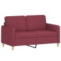 Sofa set with cushions 3 pieces red fabric by , Sofas - Ref: Foro24-3202076, Price: 678,24 €, Discount: %