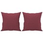 Sofa set with cushions 3 pieces red fabric by , Sofas - Ref: Foro24-3202076, Price: 678,24 €, Discount: %